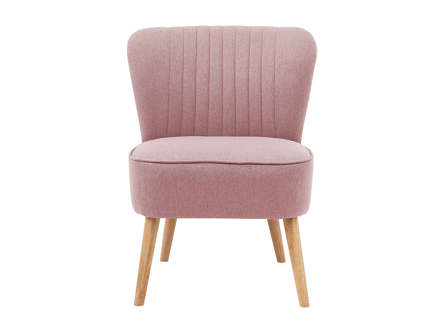 Lot de 2 fauteuils style crapaud en tissu rose