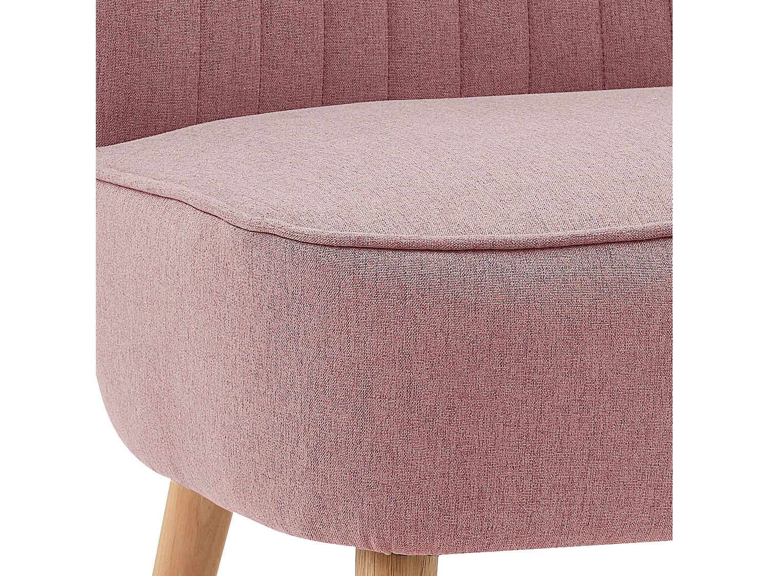 Lot de 2 fauteuils style crapaud en tissu rose