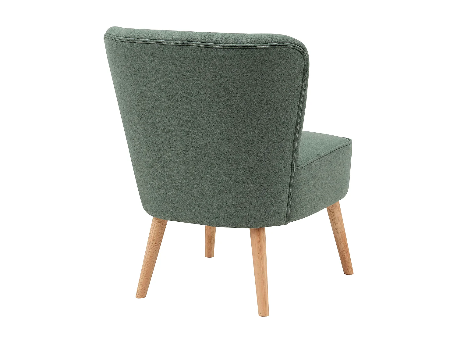 Set van 2 fauteuils in paddenstijl in groene stof