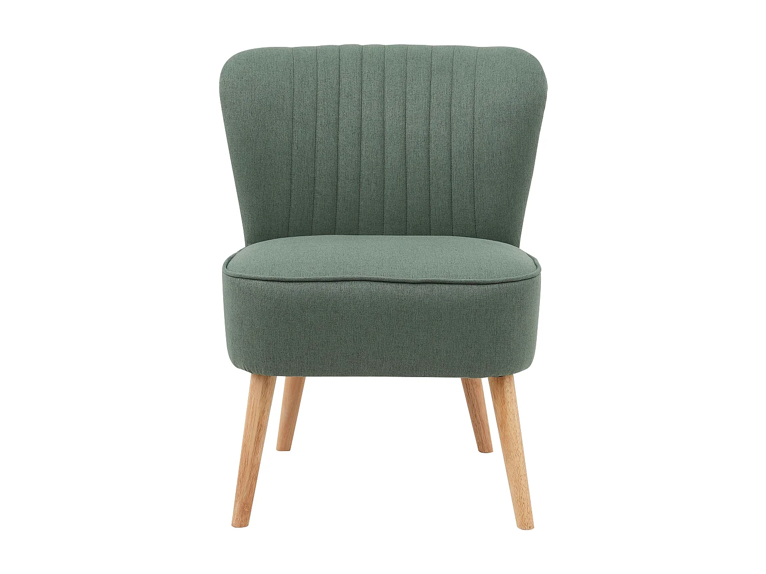 Set van 2 fauteuils in paddenstijl in groene stof