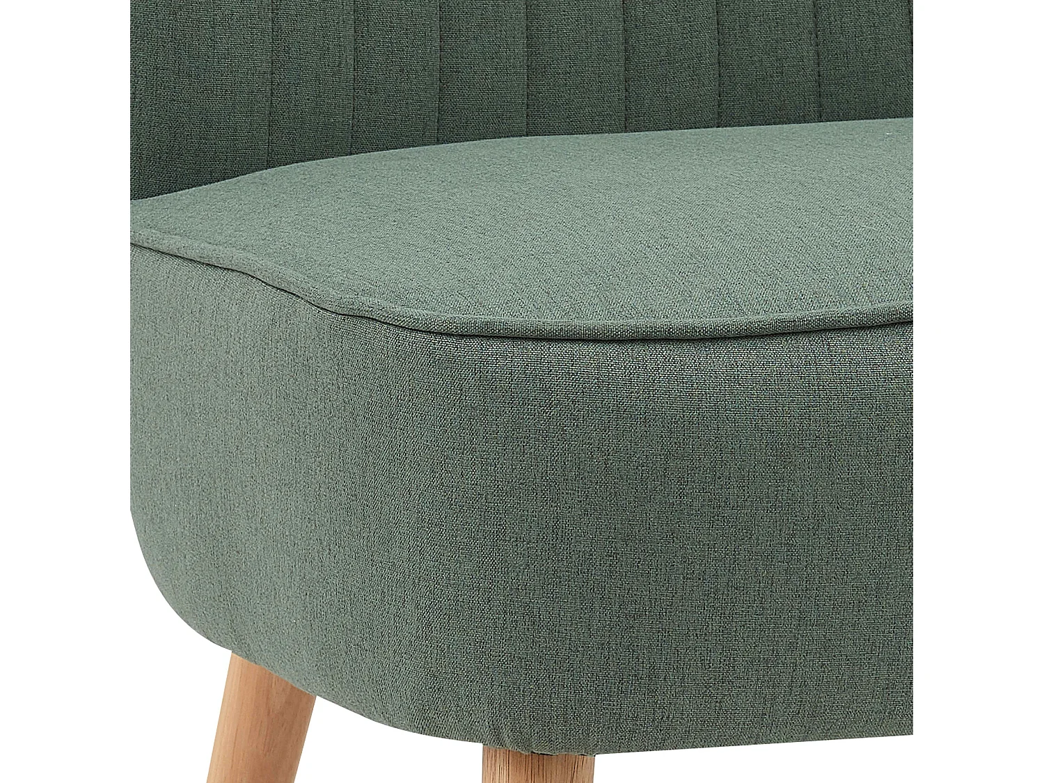 Set van 2 fauteuils in paddenstijl in groene stof