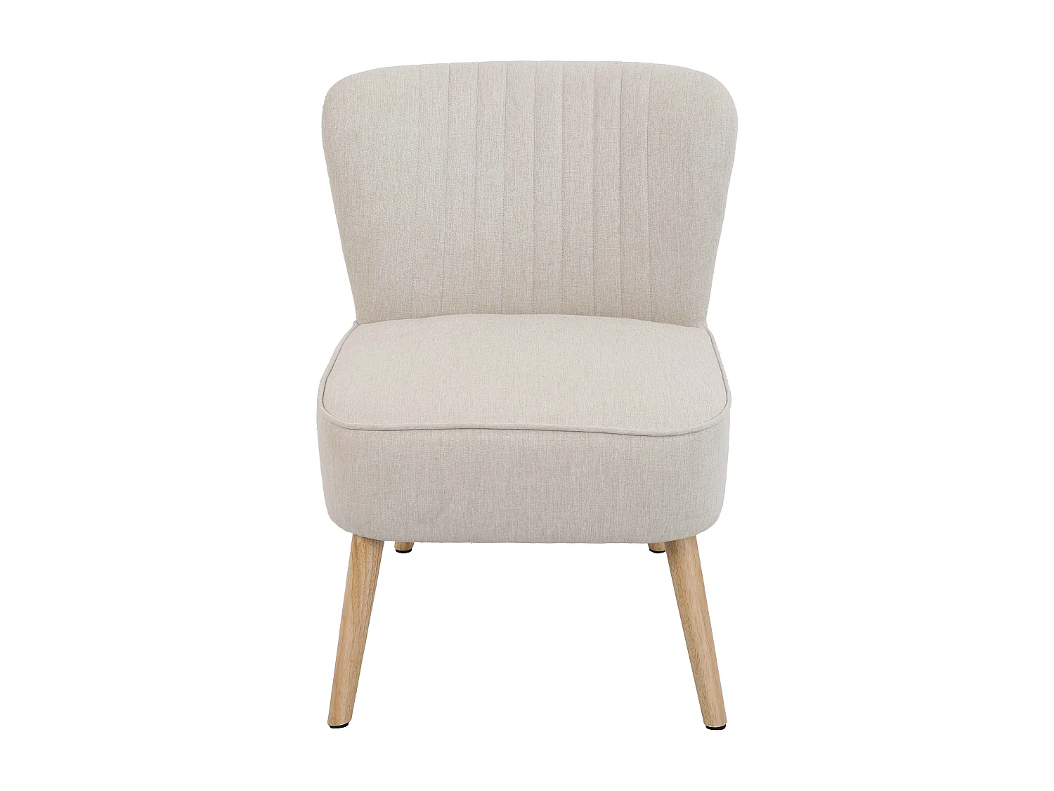 Lot de 2 fauteuils style crapaud en tissu beige