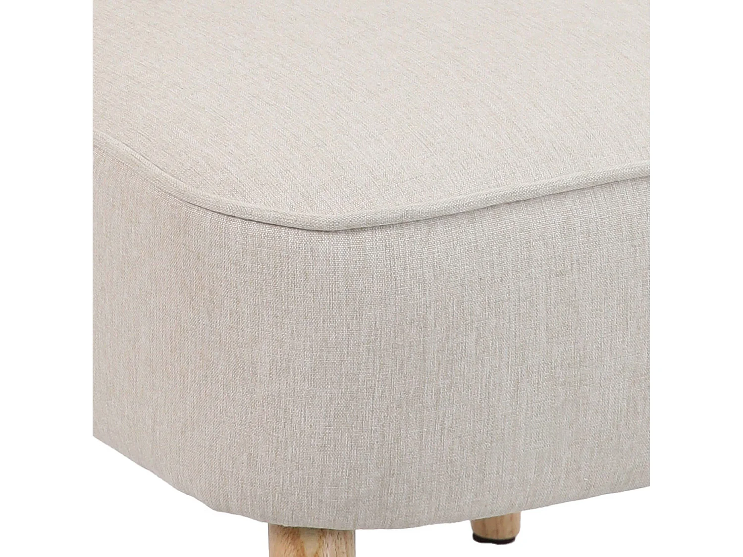 Lot de 2 fauteuils style crapaud en tissu beige