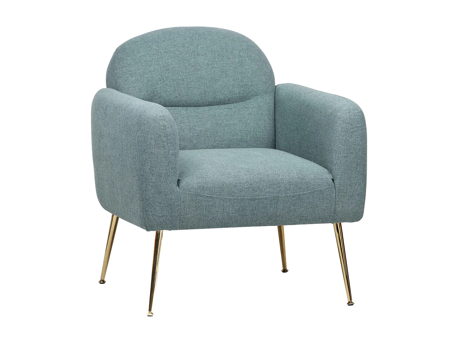 Fauteuil relax en acier et tissu bleu