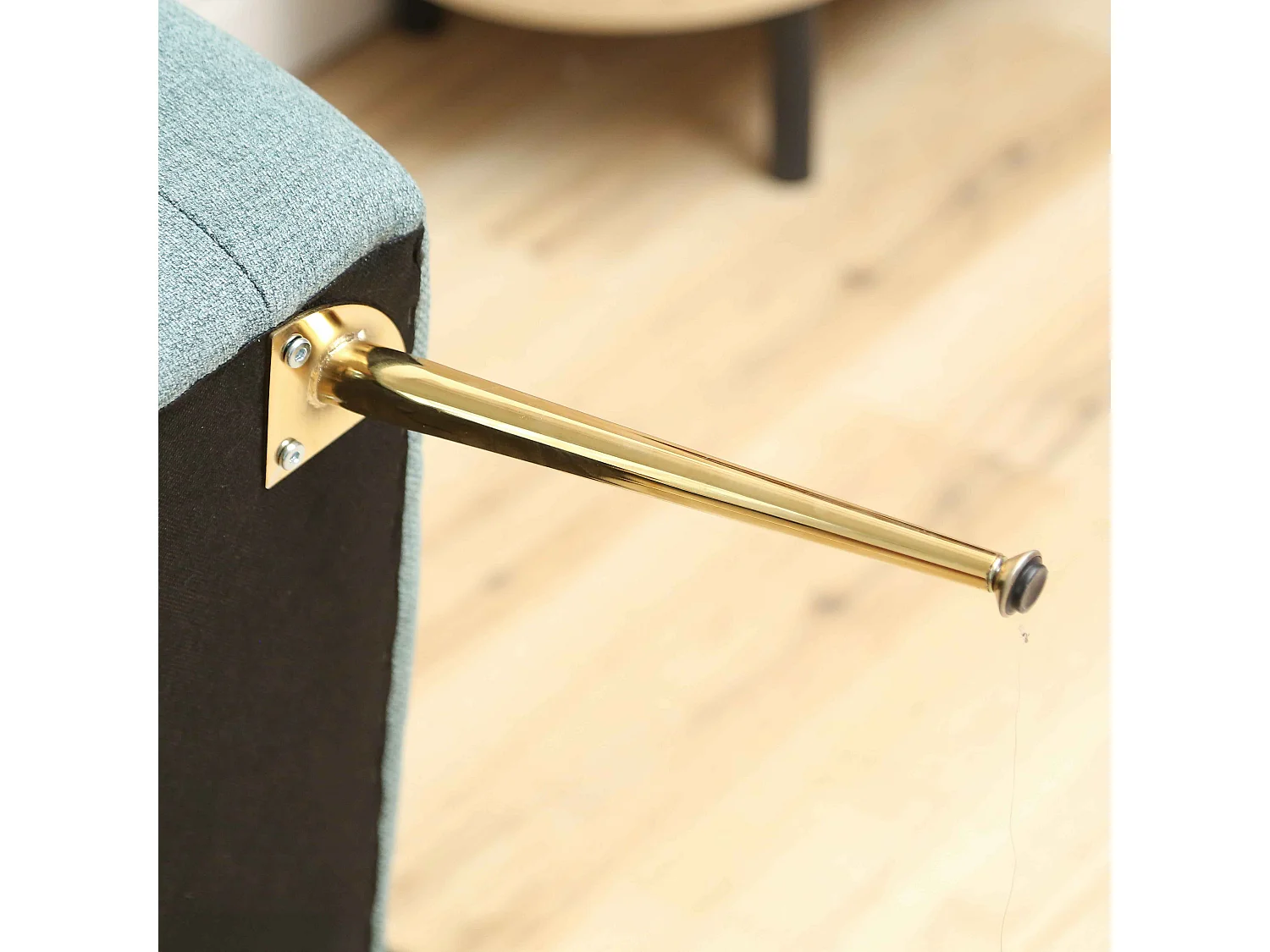 Fauteuil relax en acier et tissu bleu