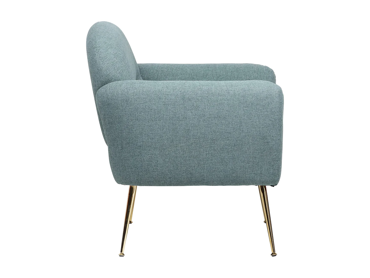 Fauteuil relax en acier et tissu bleu