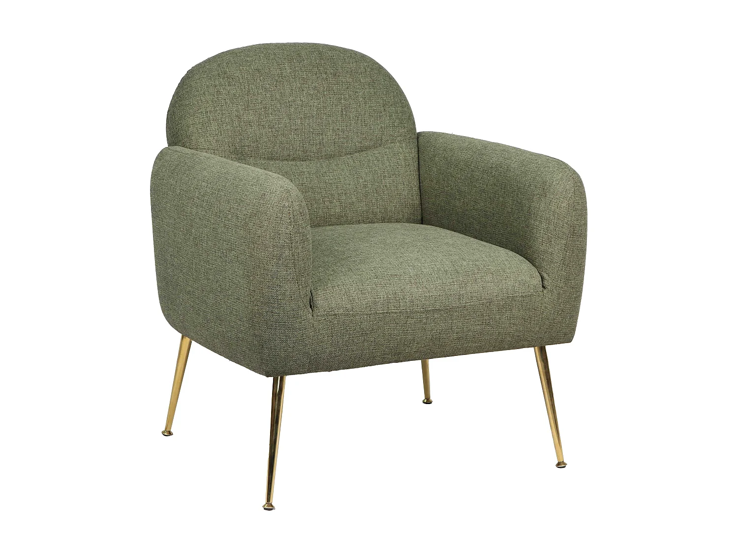 Fauteuil relax en acier et tissu vert foncé