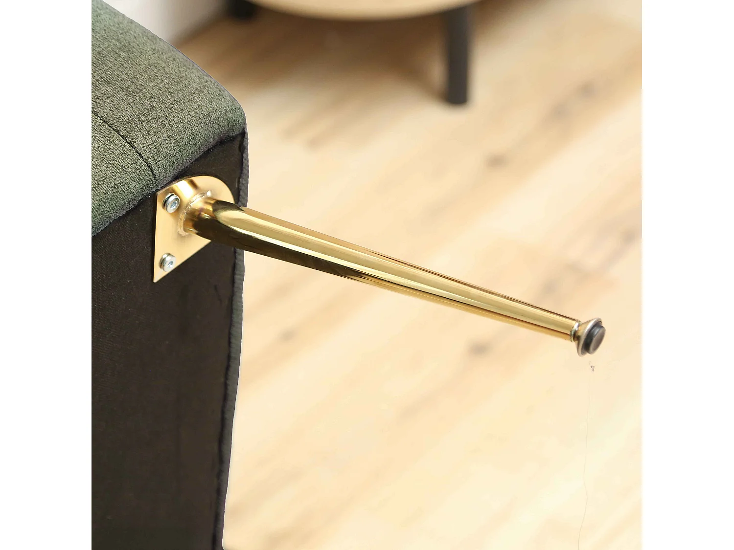 Fauteuil relax en acier et tissu vert foncé