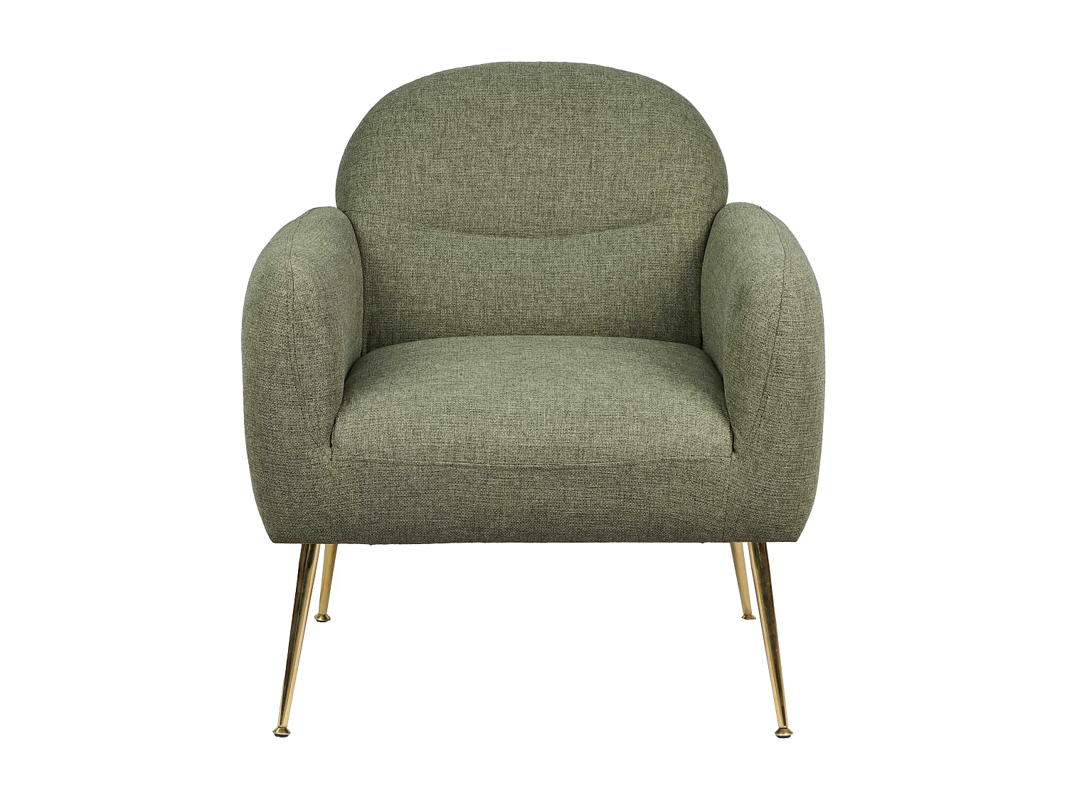 Fauteuil relax en acier et tissu vert foncé