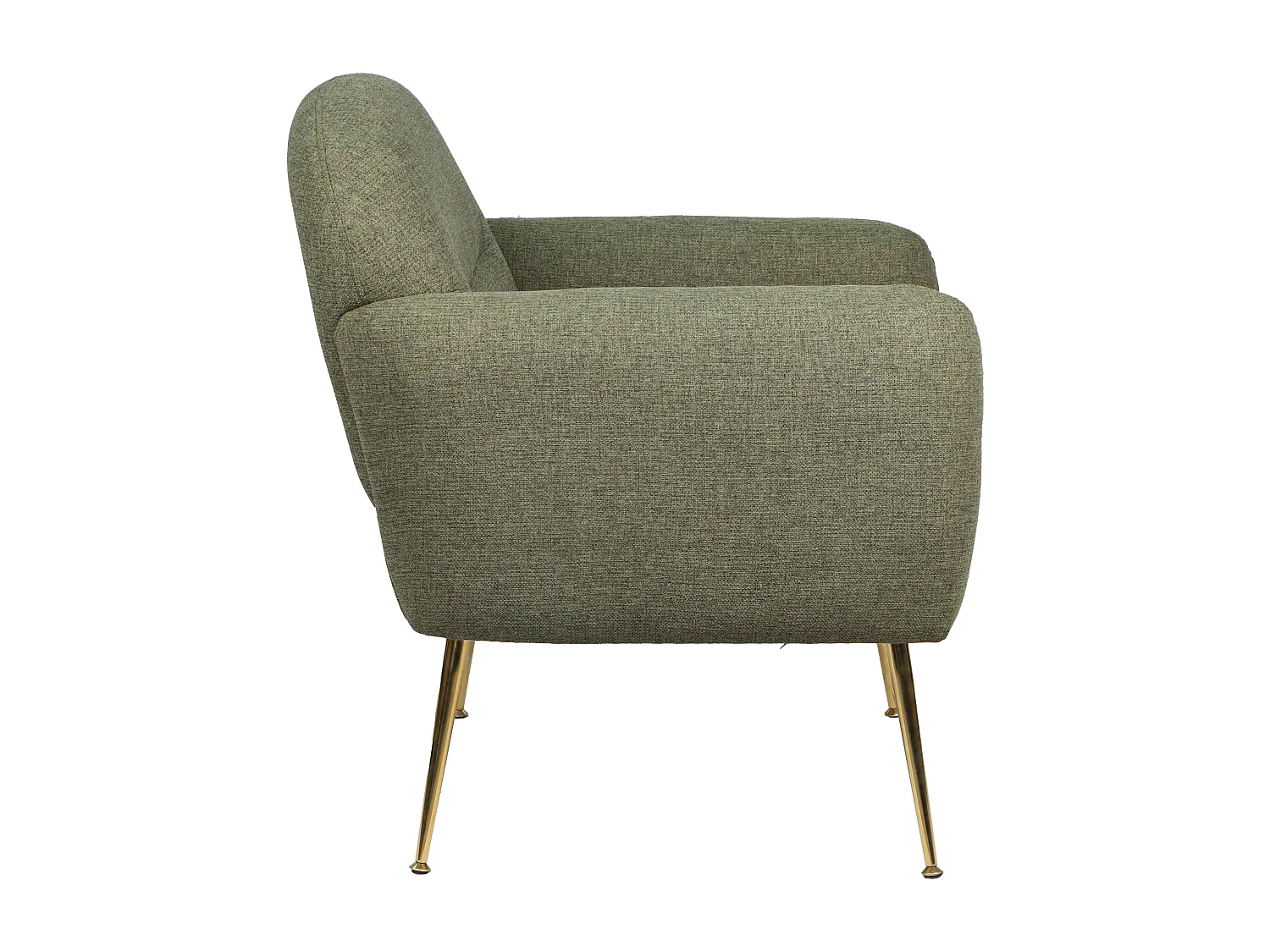 Fauteuil relax en acier et tissu vert foncé