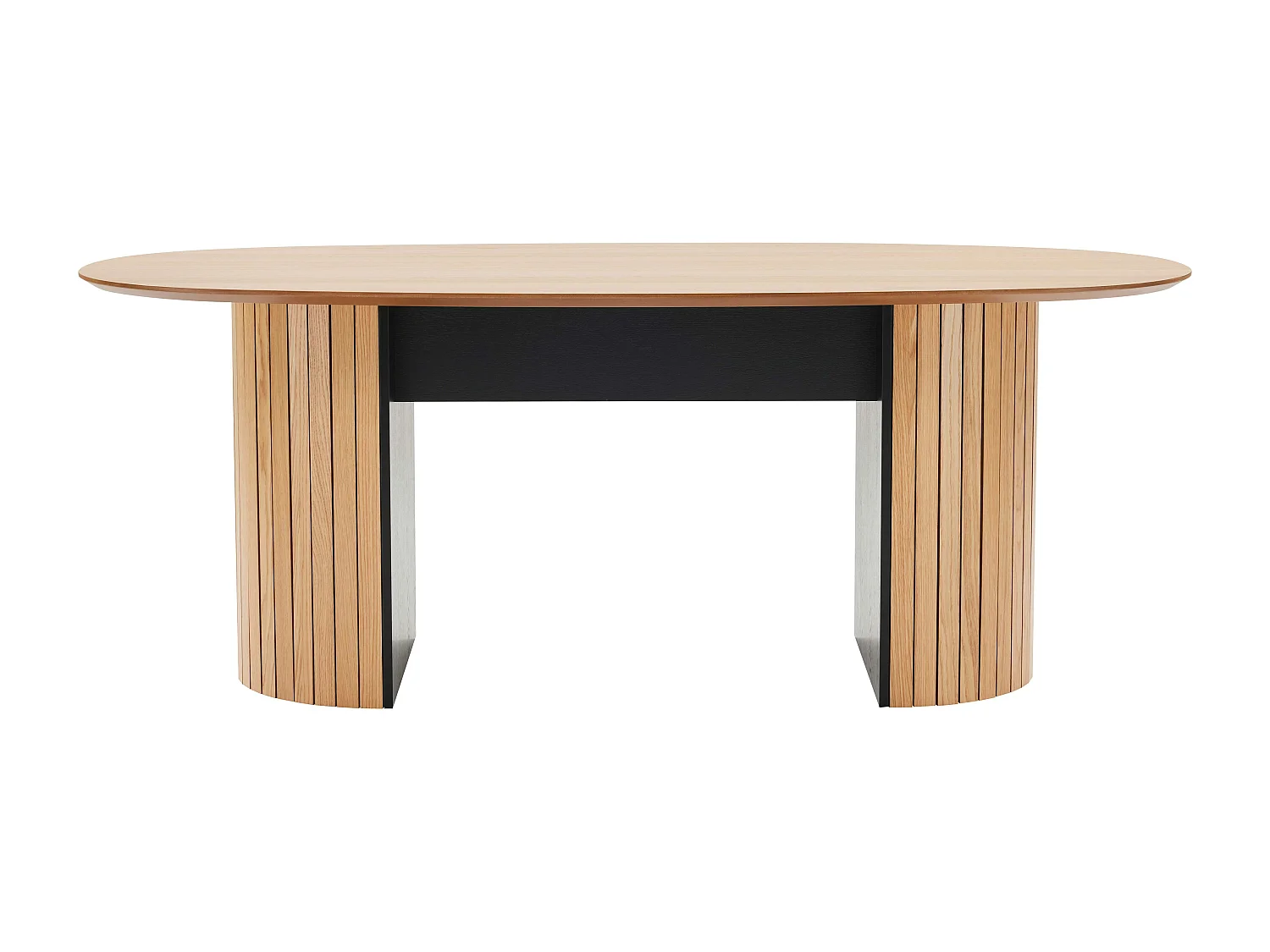 Table à manger avec plateau en MDF plaqué chêne 10 personnes