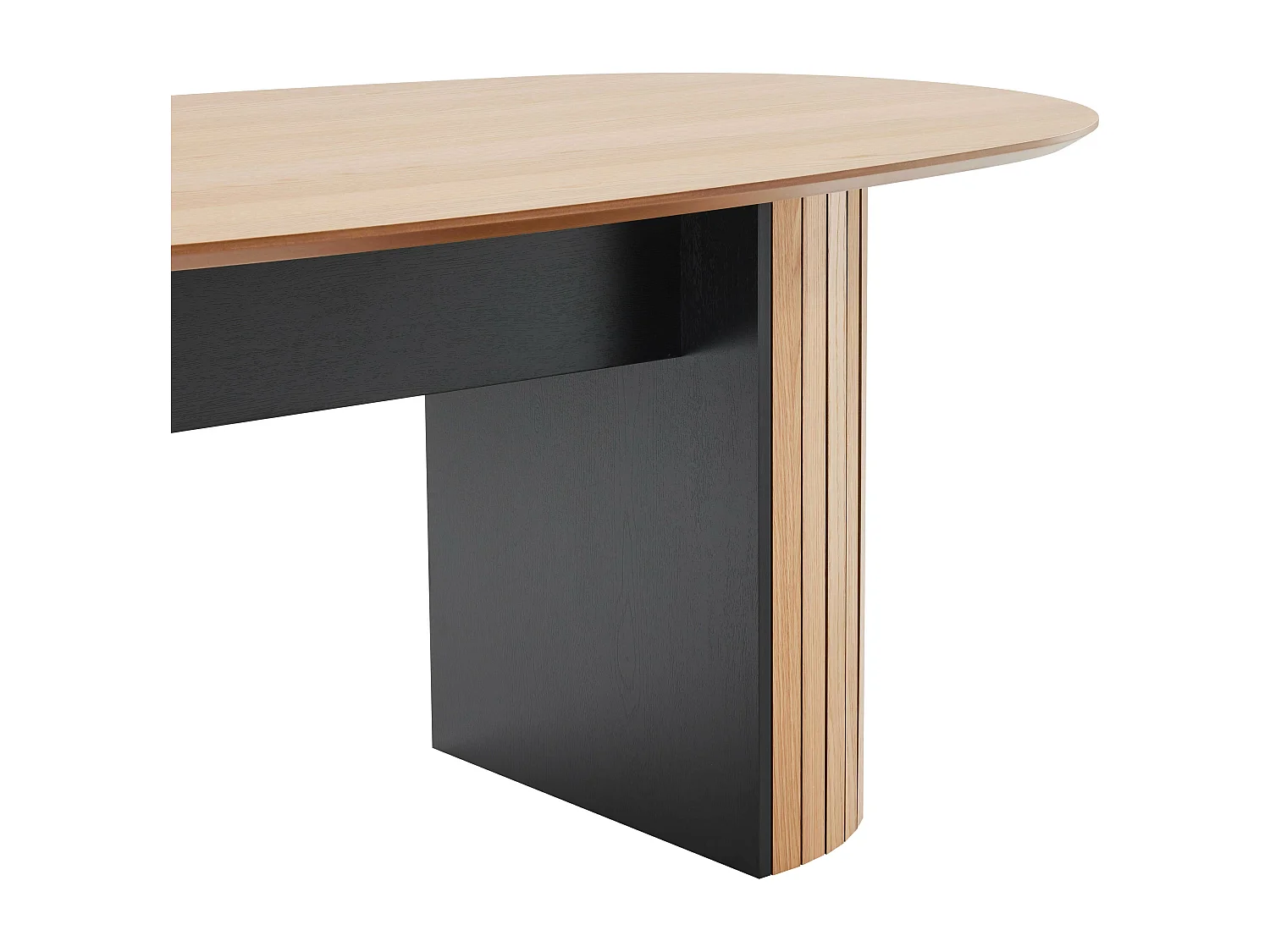 Table à manger avec plateau en MDF plaqué chêne 10 personnes