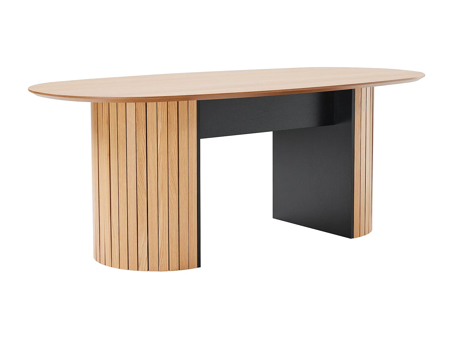 Table à manger avec plateau en MDF plaqué chêne 10 personnes