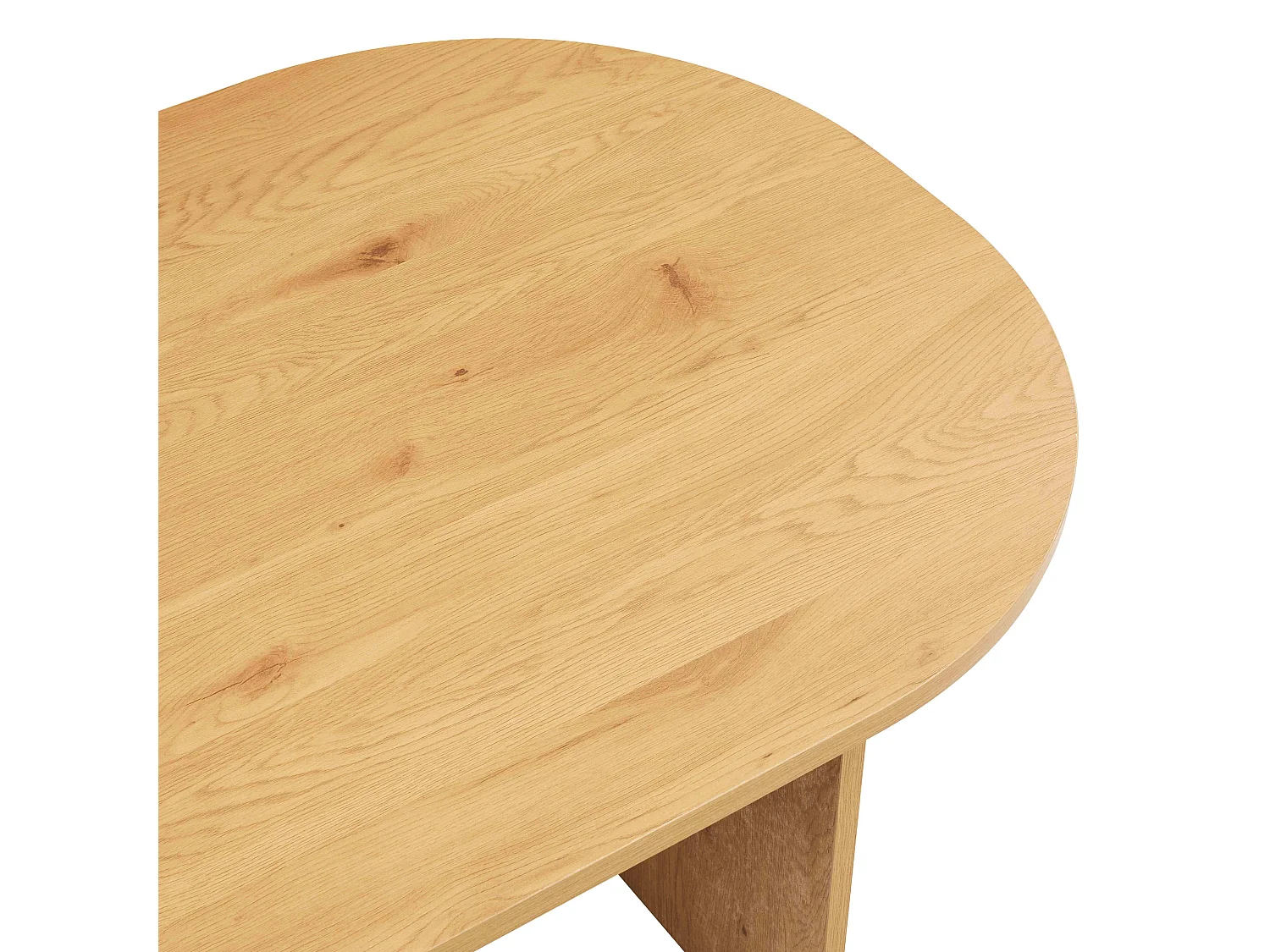 Table à manger ovale en mélaminé bois 8 places