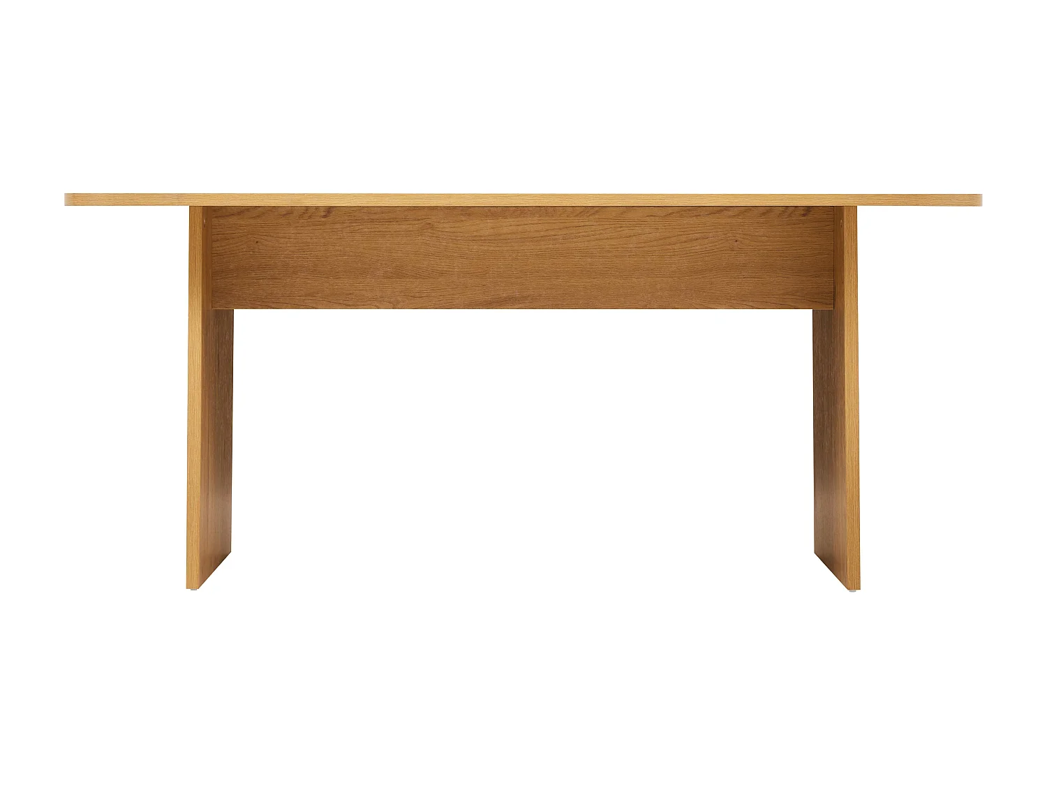 Table à manger ovale en mélaminé bois 8 places