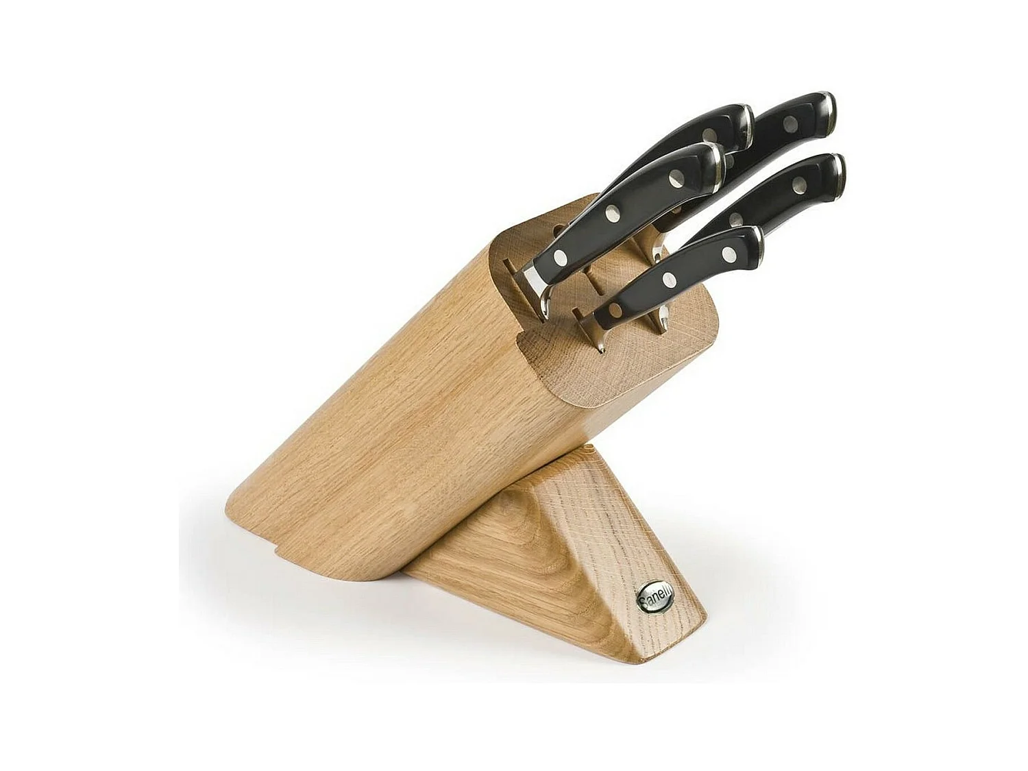 Bloc de Couteaux de Cuisine Ergoforge, Noir, 33x31x13 cm, Sanelli