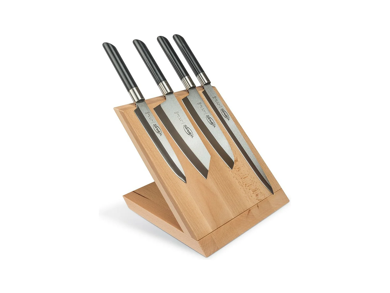 Bloc de Couteaux de Cuisine SanelliSan, Noir, 33x31x13 cm, Sanelli