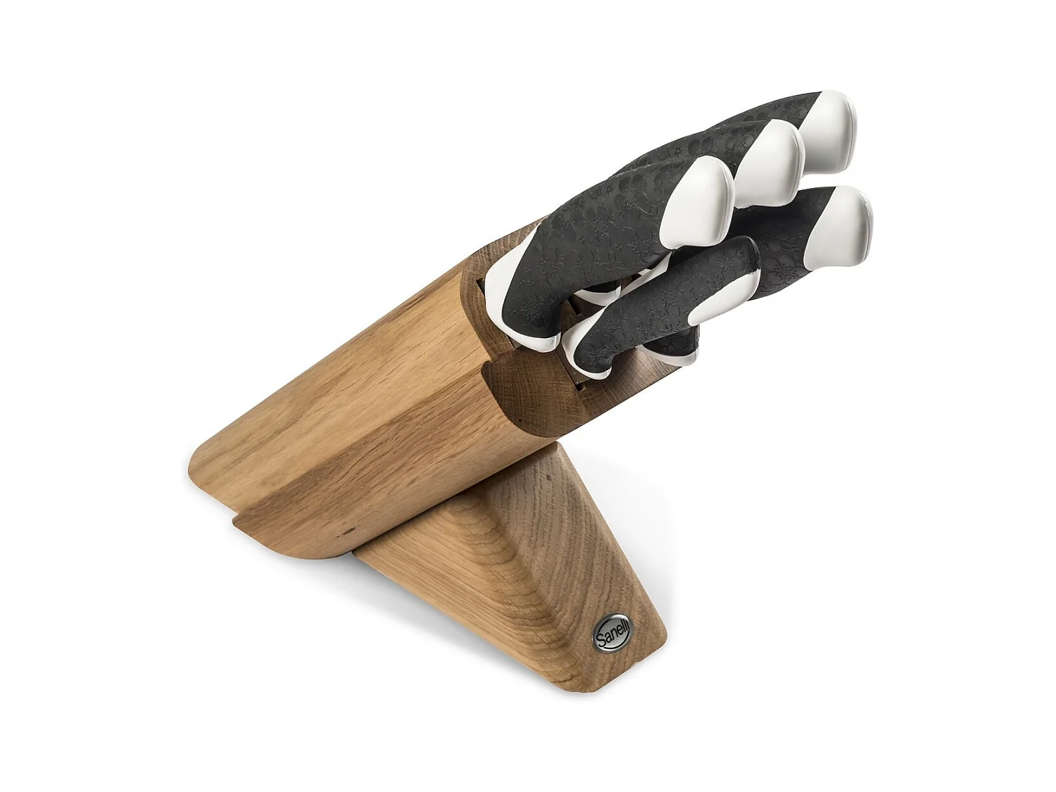 Bloc de Couteaux de Cuisine Sakura, Noir, 37x23x13 cm, Sanelli
