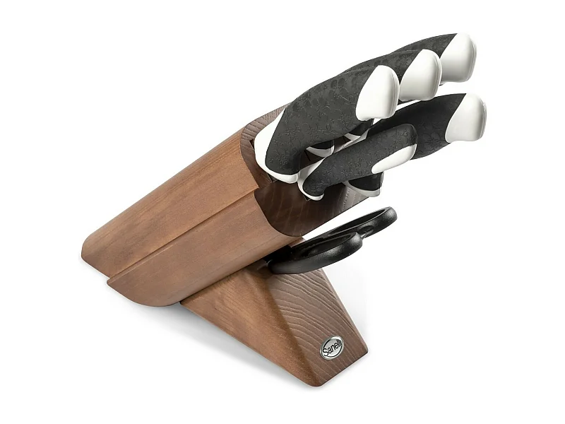 Keuken Messenblok Sakura, Zwart, 37x23x13 cm, Sanelli