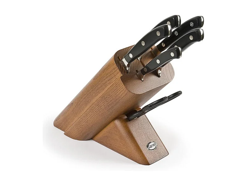 Keuken Messenblok Ergoforge, Zwart, 33x31x13 cm, Sanelli