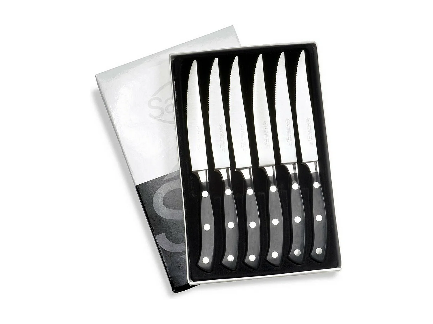 Keukenmes Ergoforge, Zwart, 2,3x16x25 cm, Sanelli