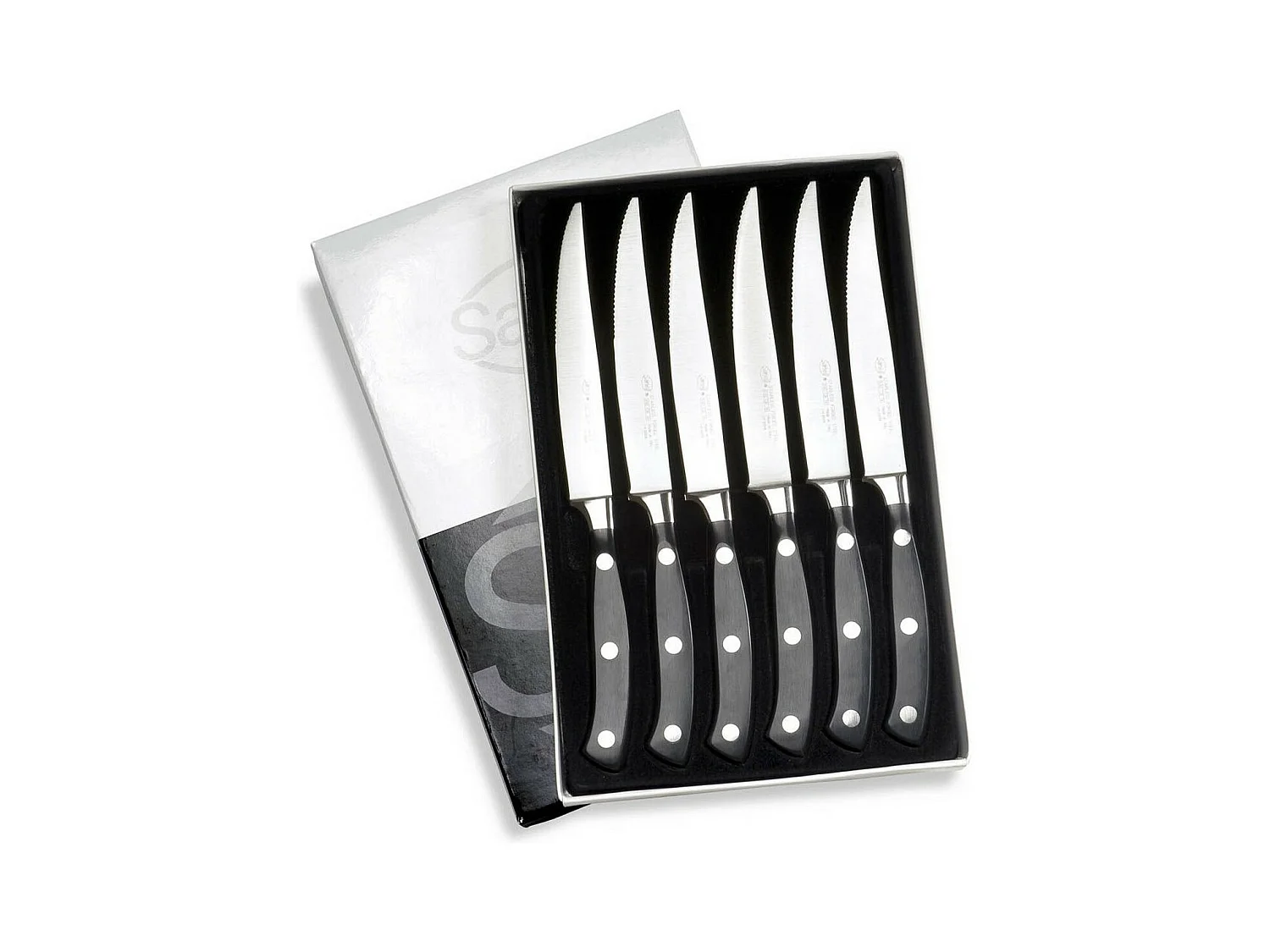 Couteau de Cuisine Ergoforge, Noir, 2,3x16x25 cm, Sanelli