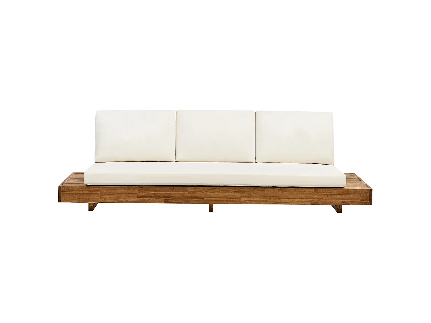 Canapé de jardin 3 places MARETTIMO Bois d'acacia certifié Marron