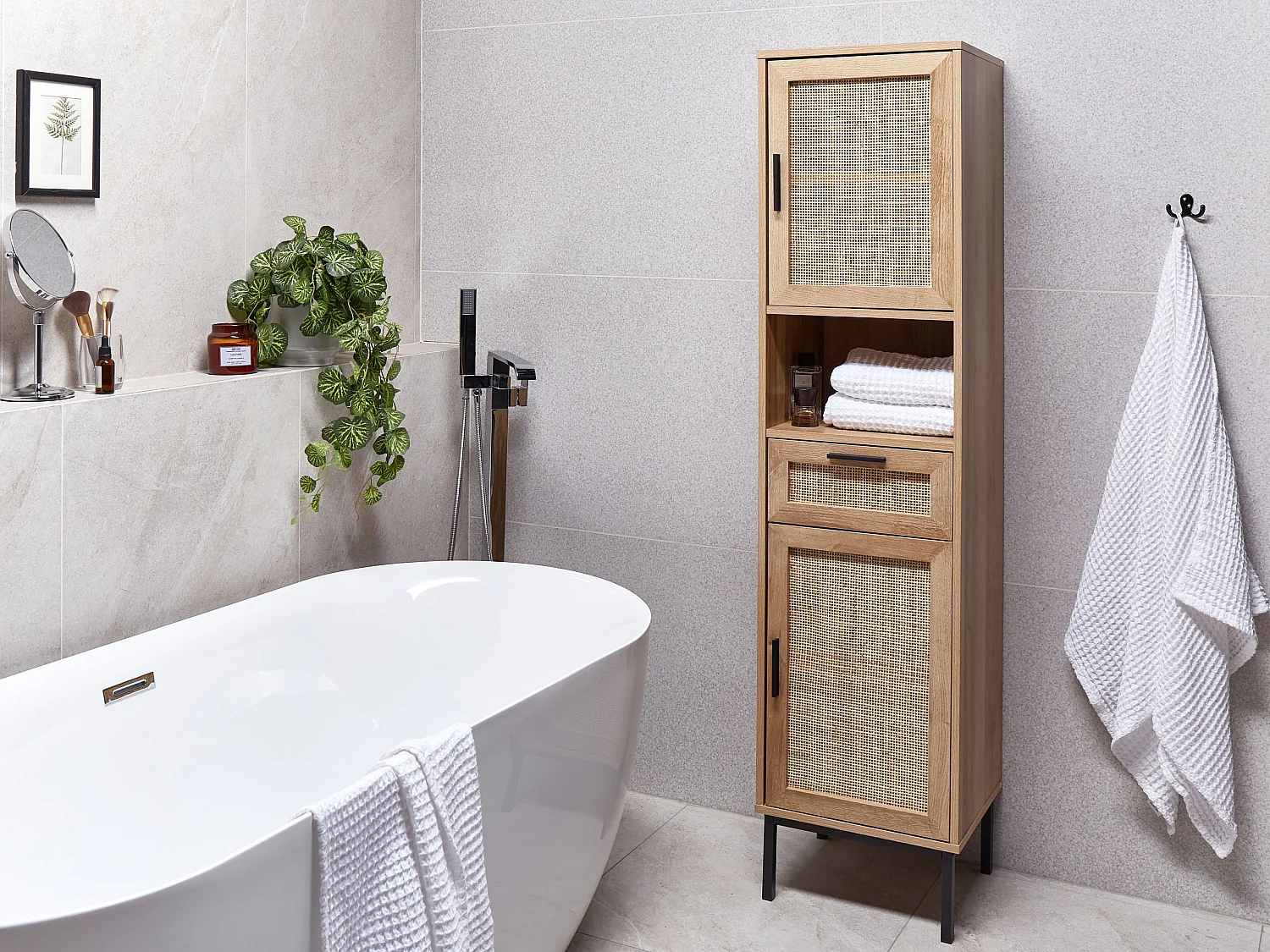 Meuble haut ROSELL 40 cm Marron clair