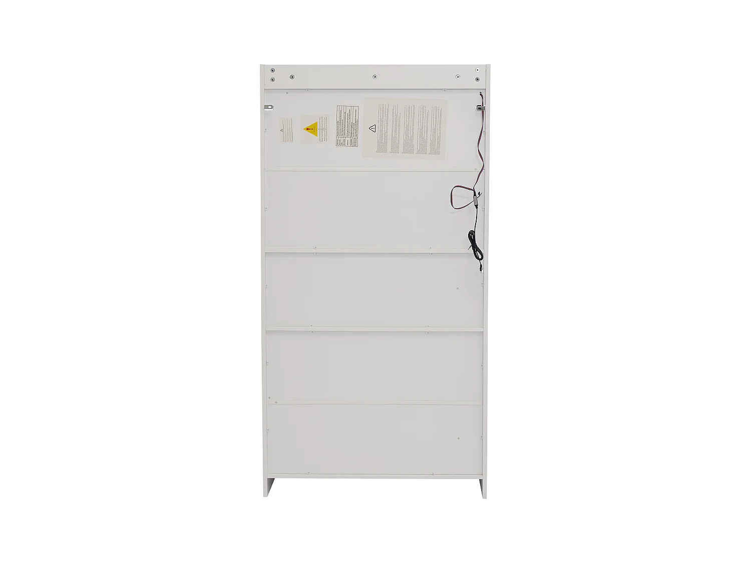 Vitrine 32x80x153,5 cm mit LED - 2 Glastüren und 1 große Schublade - Weiß