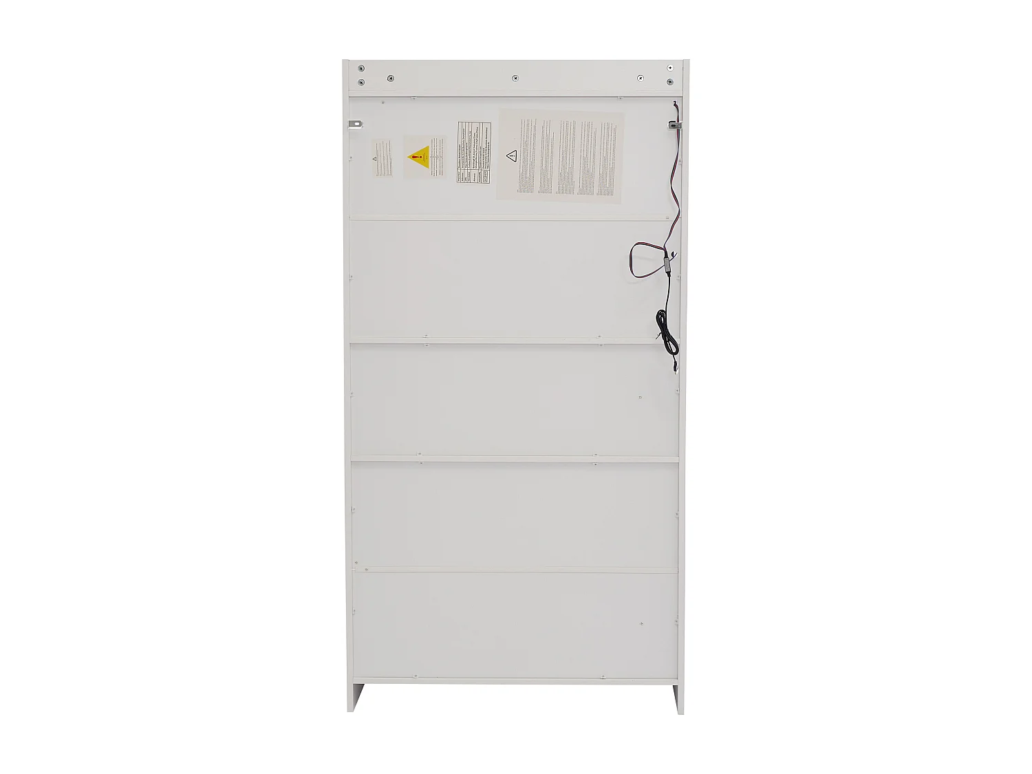 Vitrine 32x80x153.5 cm avec LED - 2 portes vitrées et 1 grand tiroir - Blanc