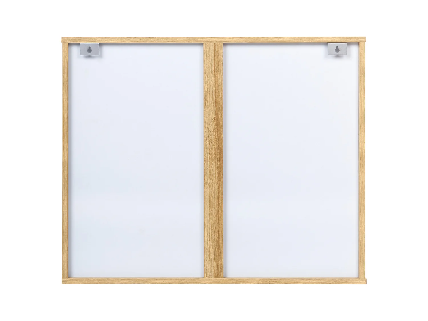 Wandspiegel ROSELL 80 cm 65 cm Bewerkt hout Lichtbruin