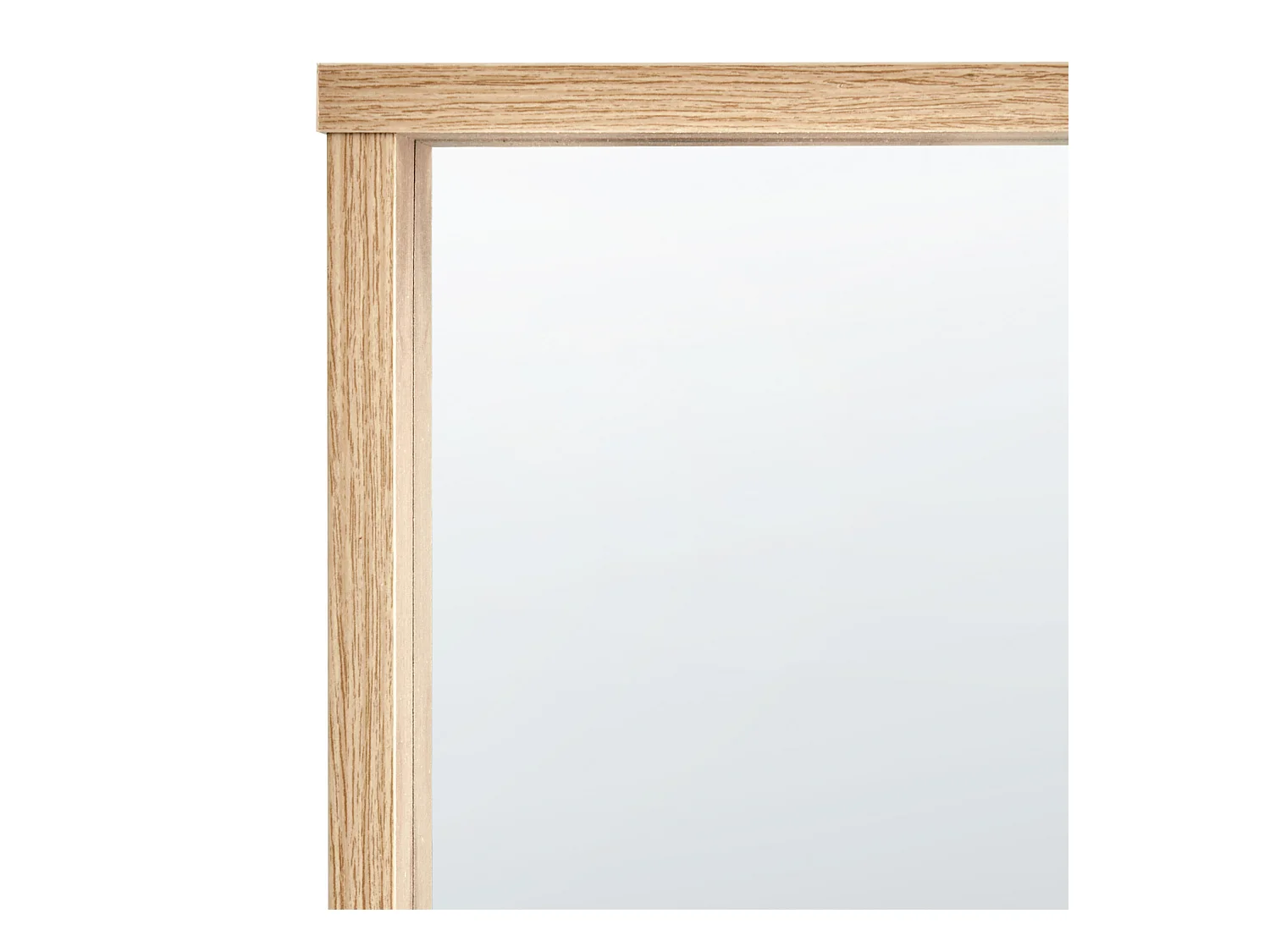 Wandspiegel ROSELL 80 cm 65 cm Bewerkt hout Lichtbruin