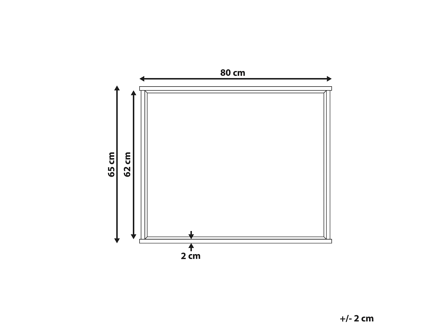 Wall Mirror ROSELL 80 cm 65 cm Light Brown