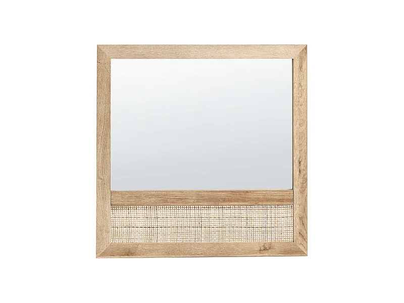 Espelho ROSELL 60 cm 60 cm Derivado de madeira Castanho claro