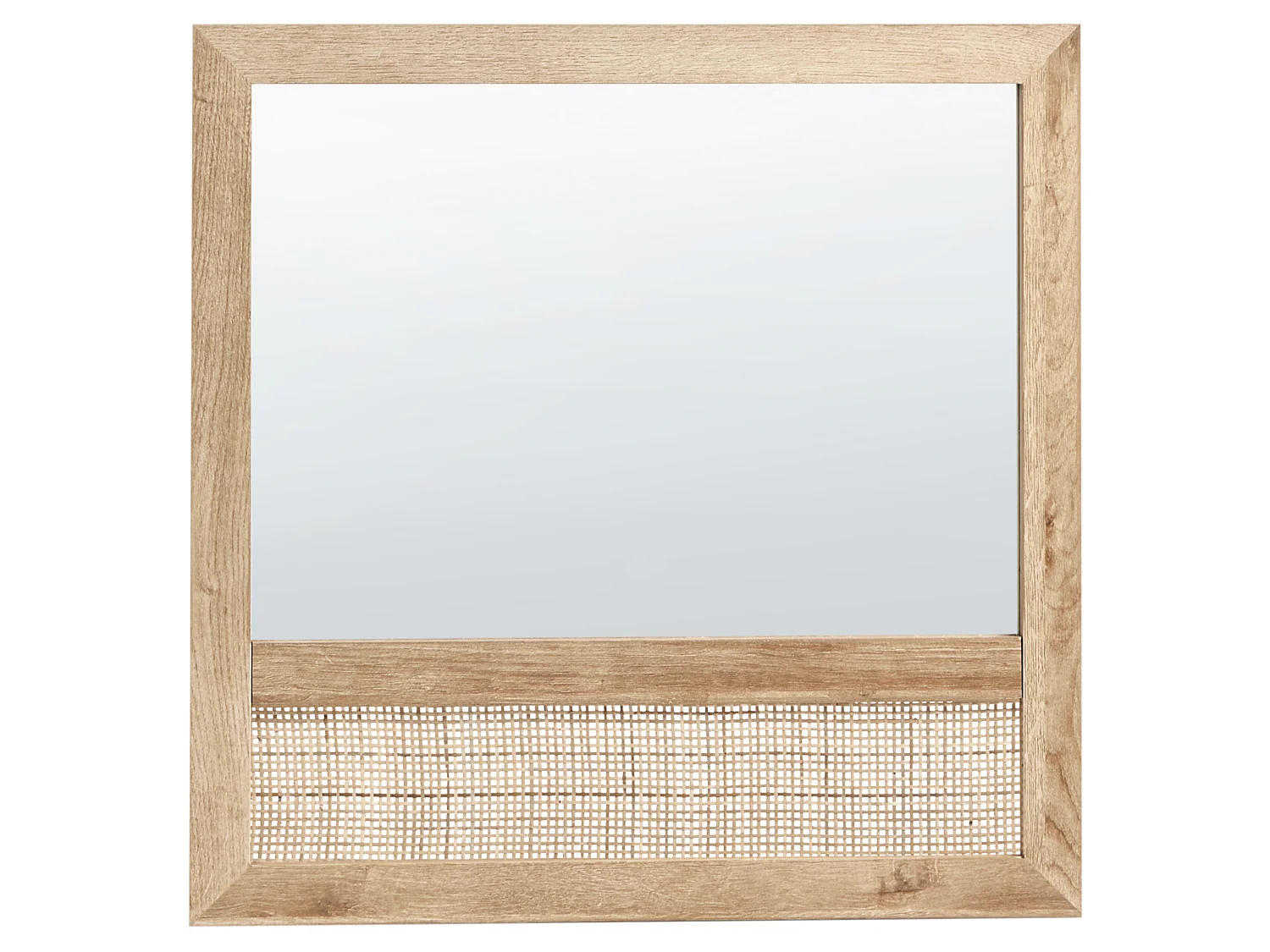 Wall Mirror ROSELL 60 cm 60 cm Light Brown