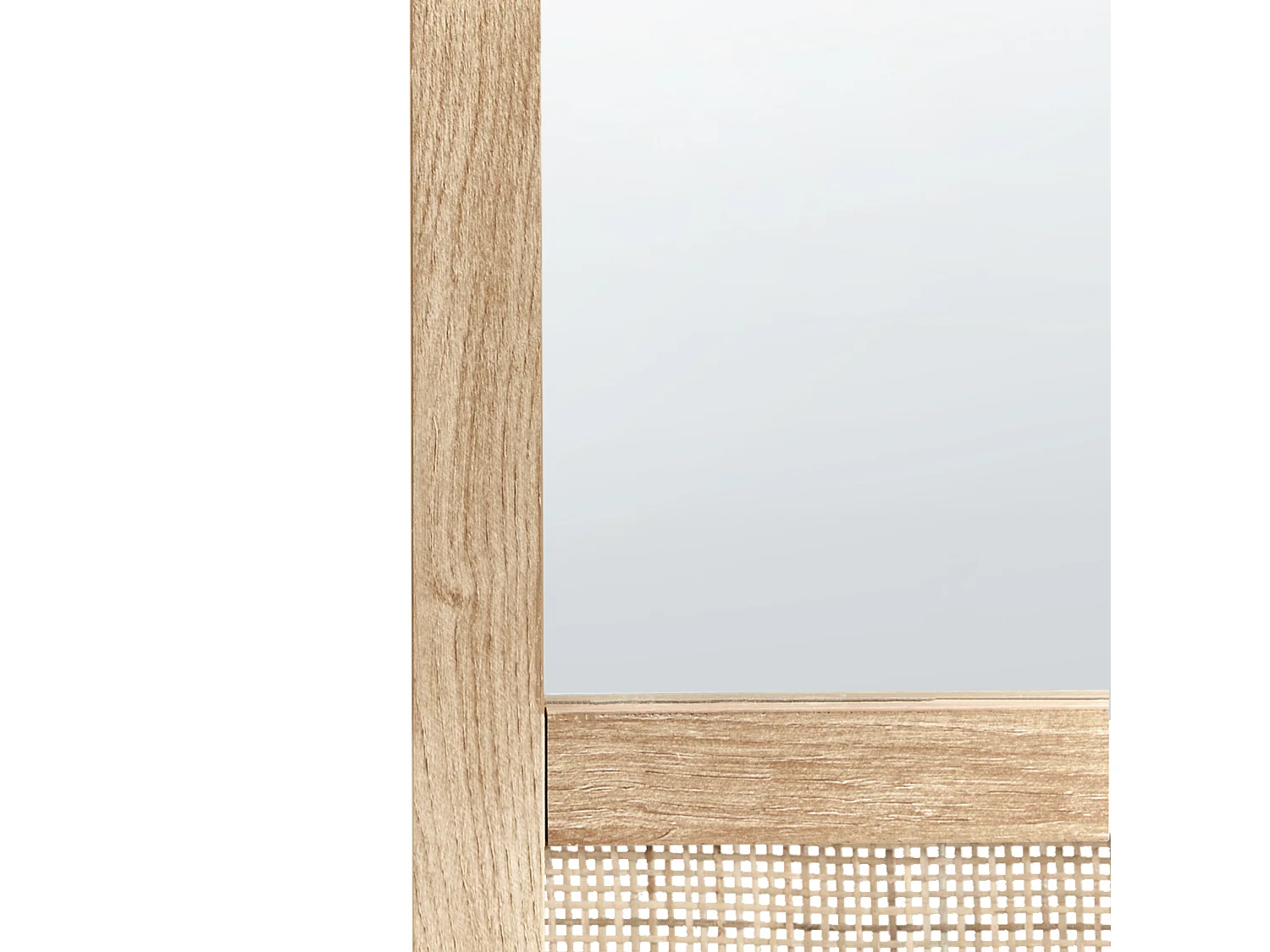 Wall Mirror ROSELL 60 cm 60 cm Light Brown