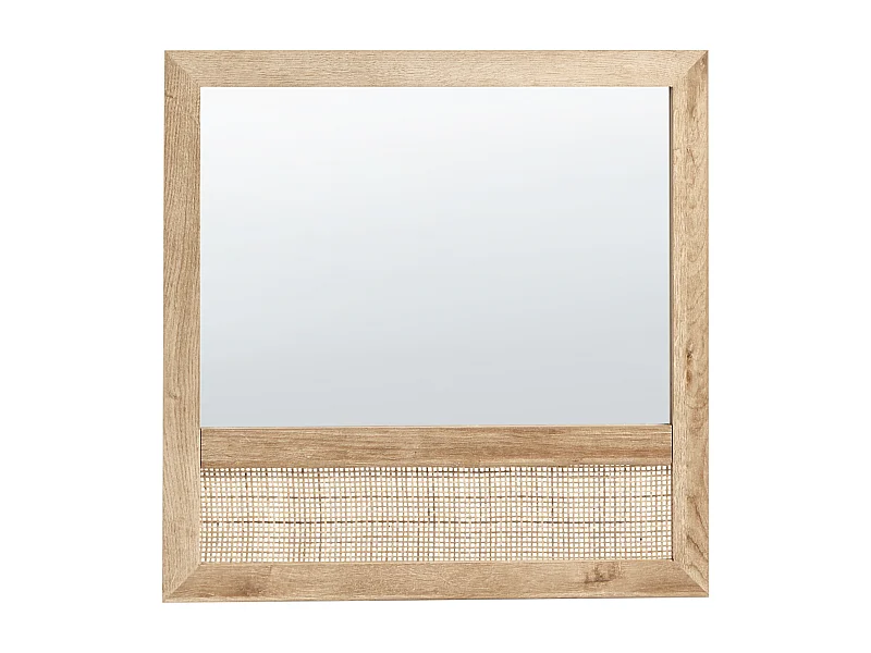 Miroir ROSELL 60 cm 60 cm Marron clair