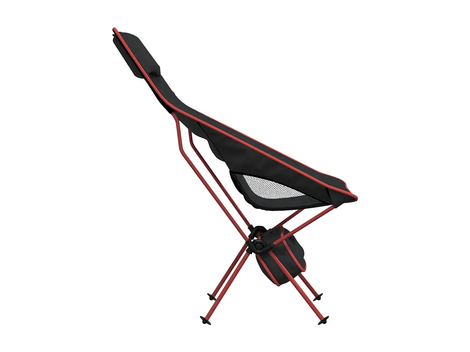 Chaise de camping pliables lot de 2 noir tissu oxford aluminium