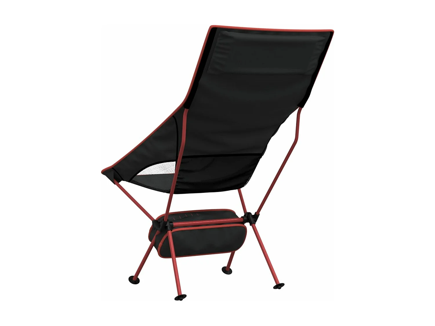 Campingstoelen 2 st inklapbaar oxford stof en aluminium zwart