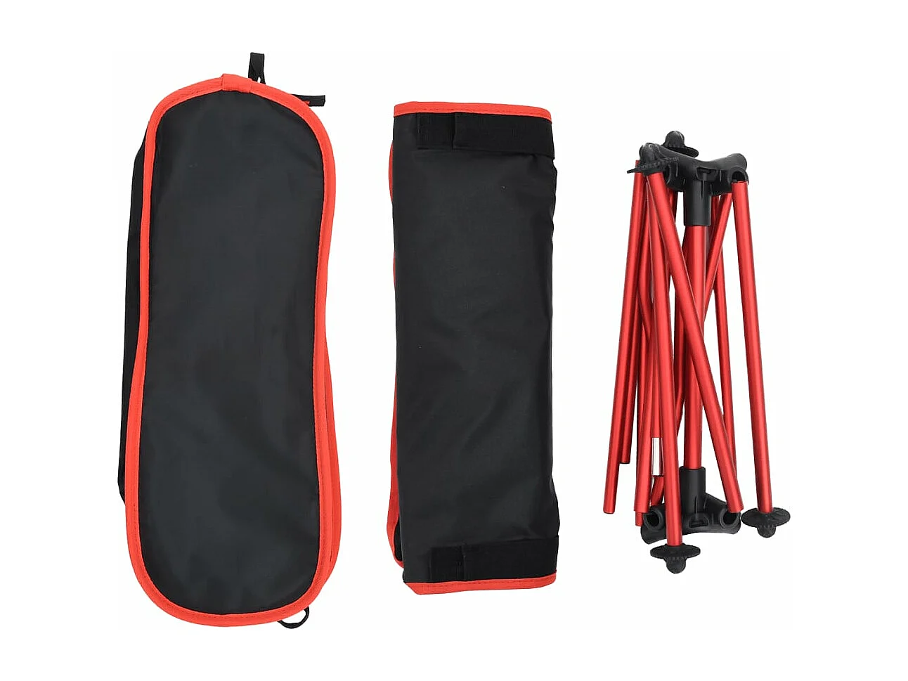 Campingstühle 2 Stk. Klappbar Schwarz Oxford-Gewebe Aluminium