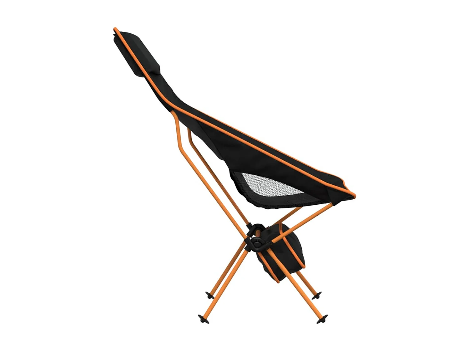 Chaise de camping pliables lot de 2 noir tissu oxford aluminium