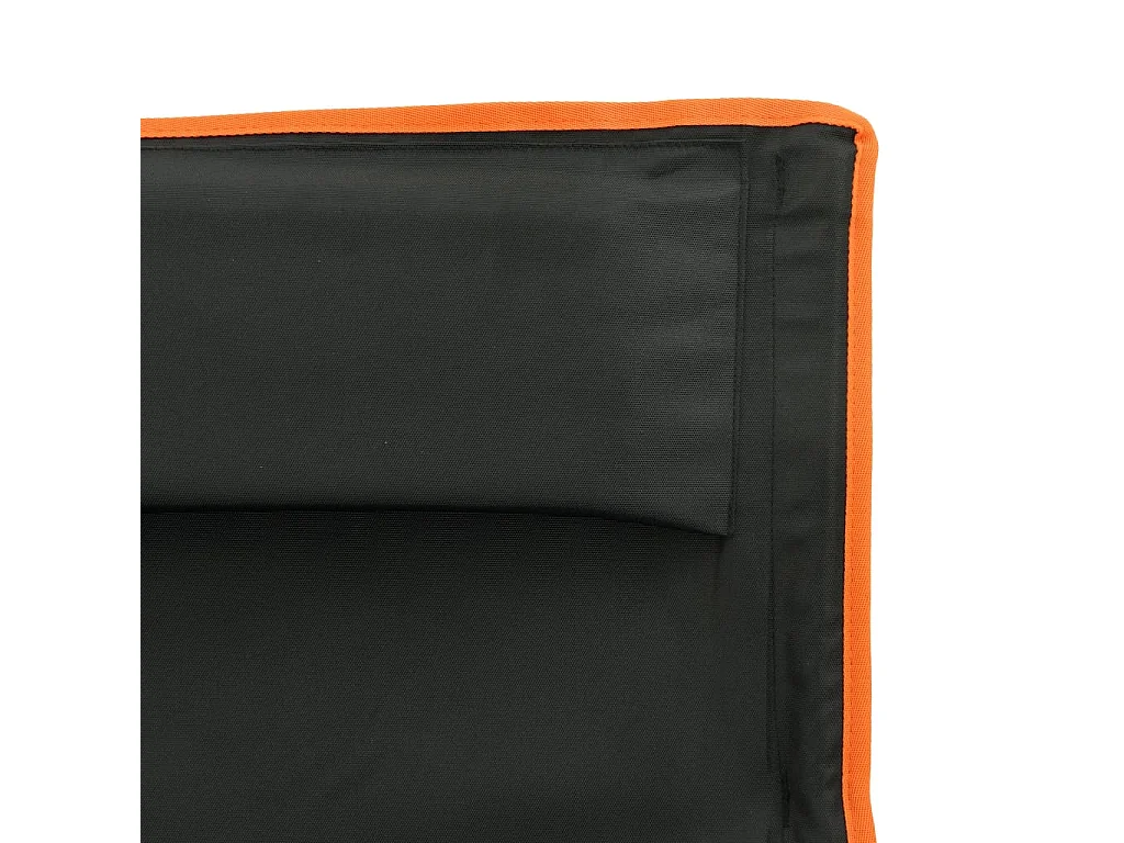 Chaise de camping pliables lot de 2 noir tissu oxford aluminium