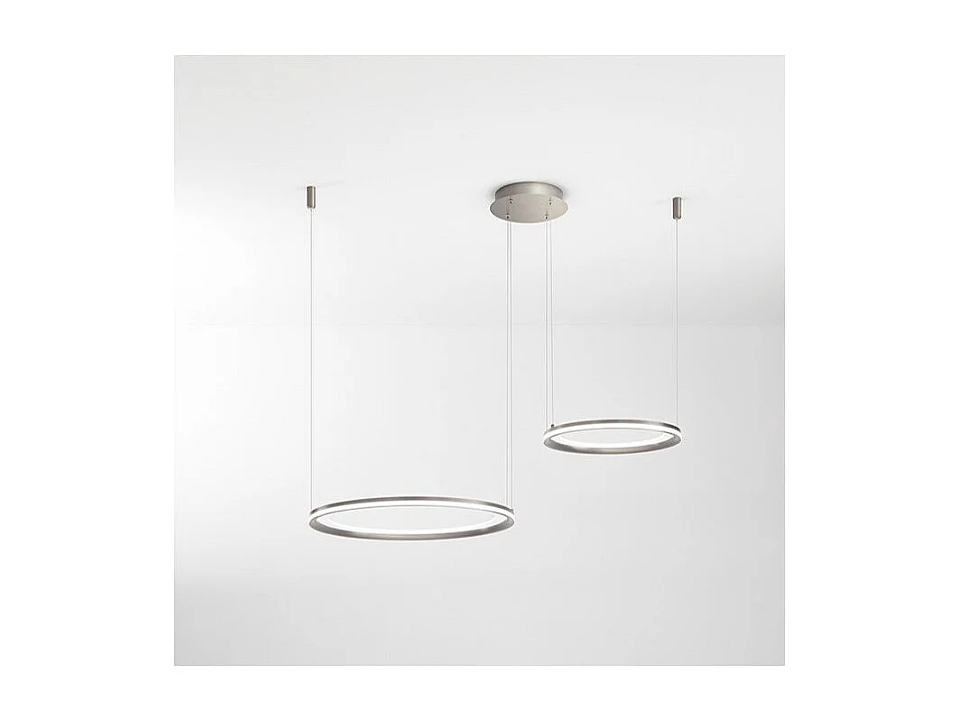 EDGE dubbele LED hangkroonluchter 99W Titaniumgrijs Perenz