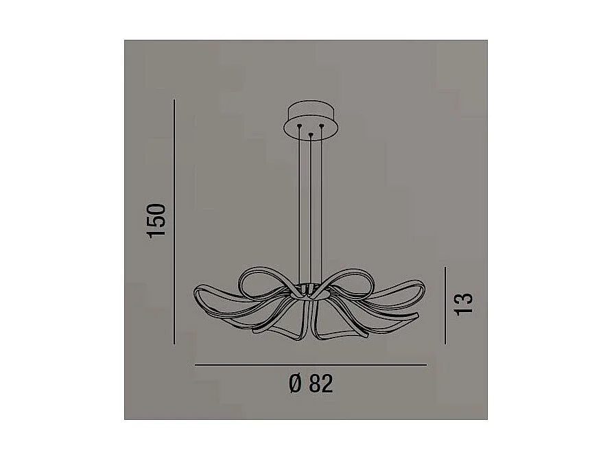 Lustre pendente LED White Blossom 6608 B LC PERENZ