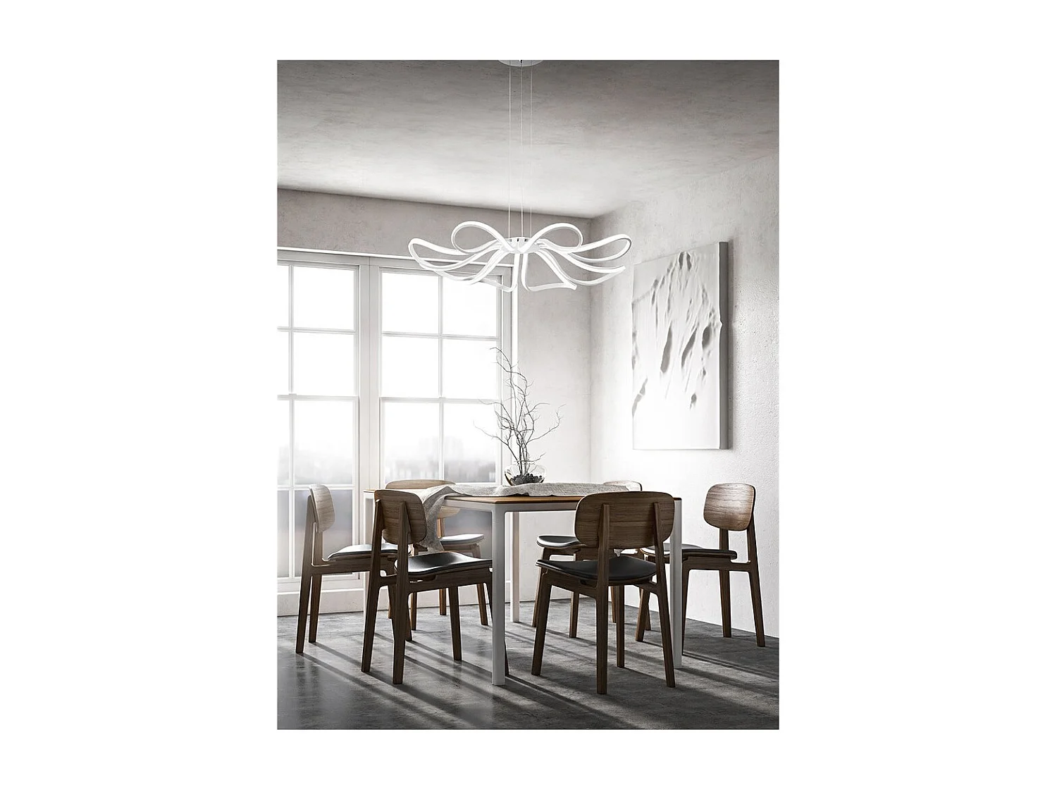 Lustre pendente LED White Blossom 6608 B LC PERENZ