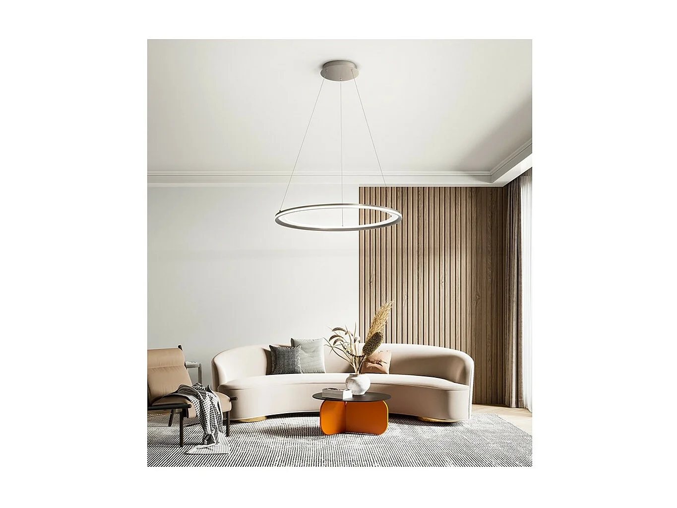 EDGE LED-Pendelleuchter 86W Titangrau Perenz