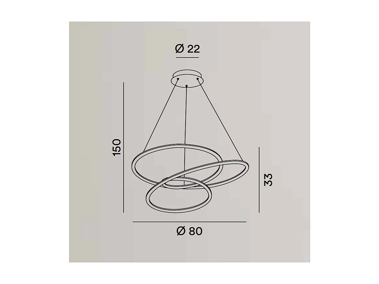 SPIRA LED-pendel in metallic grijs metaal 96W