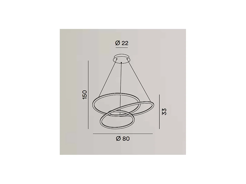 SPIRA LED-Hängeleuchte aus gebürstetem goldfarbenem Metall 96W
