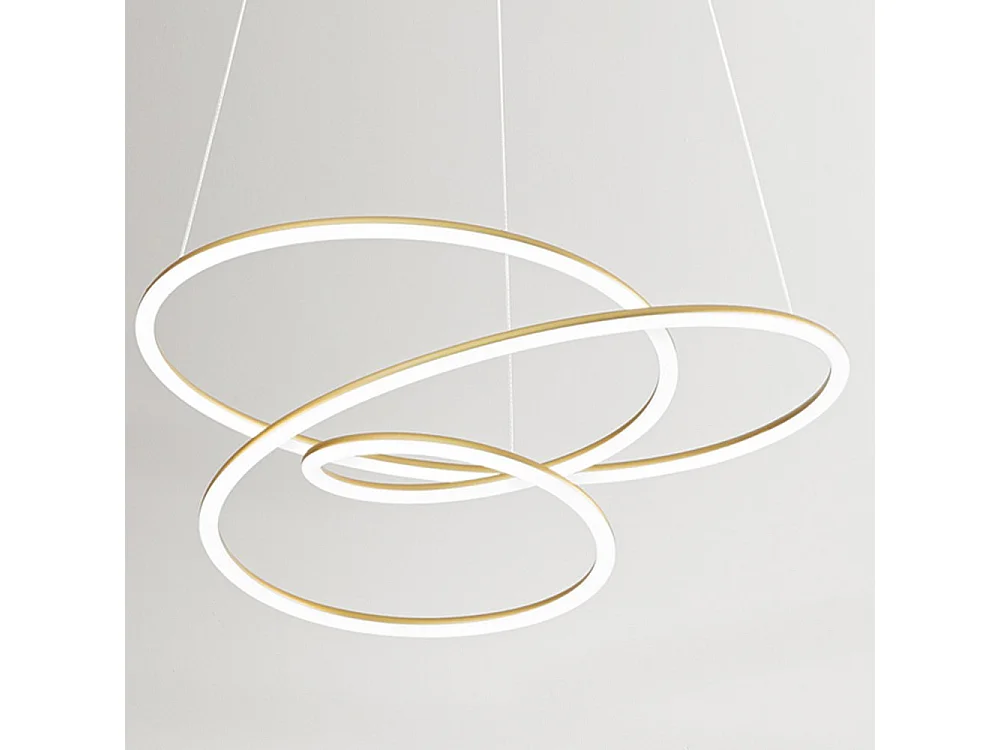 Sospensione Moderna Spira Metallo Oro Led 96W Dimmerabile Ip20