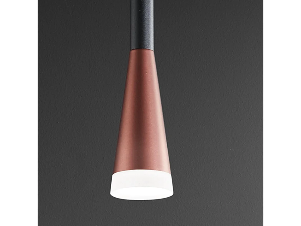CONE Pendellampe Guld-Pink Mat Sort 9x7W 3000K Perenz
